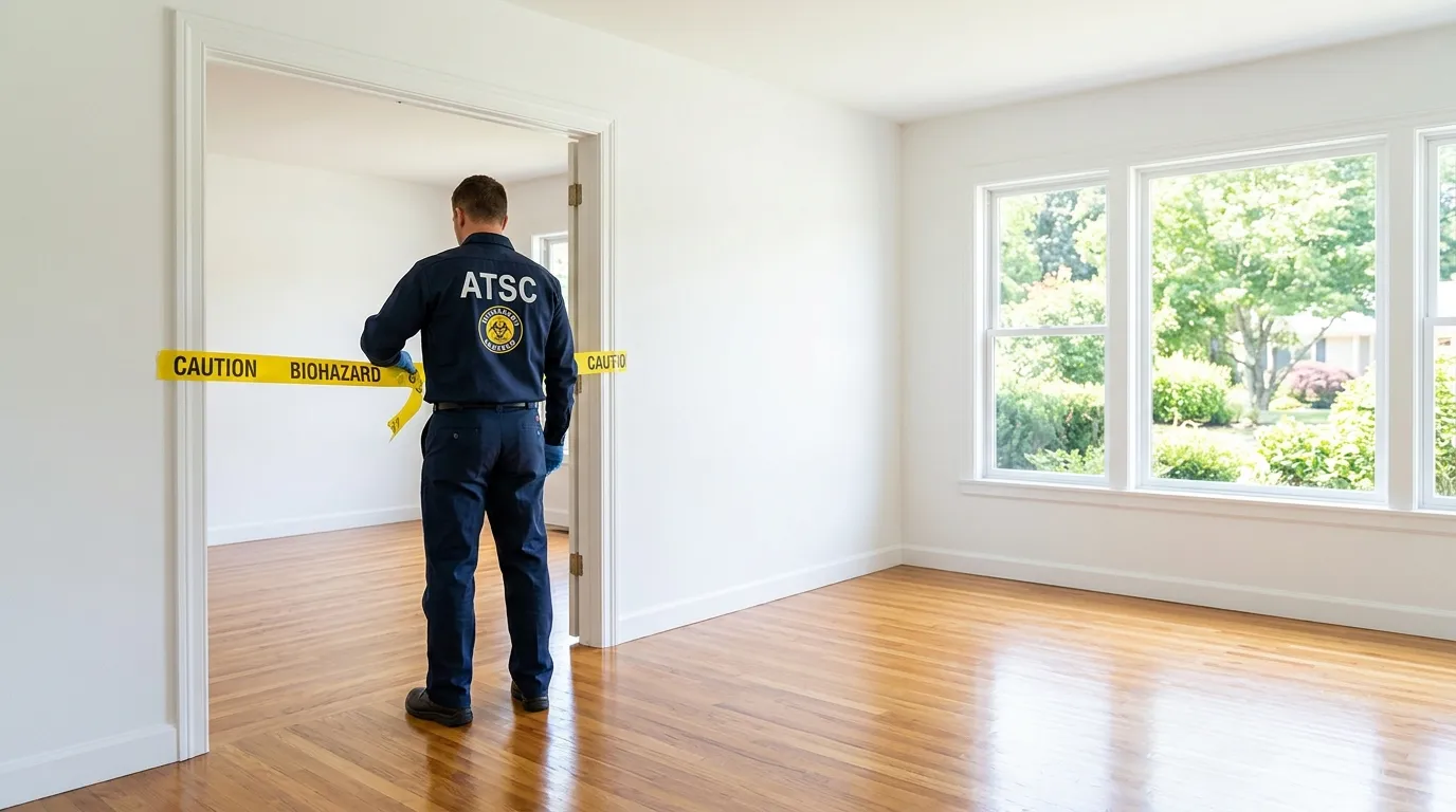 Certified biohazard cleanup crew performing Crime Scene Cleanup in Cibolo